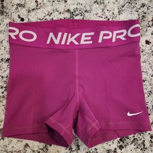 Nike Pro Women's Magenta Athletic Shorts